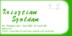 krisztian szoldan business card